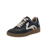 Rieker Plateausneaker M5512 Damen Lederimitat vegan Grau/Nachtblau Gr. 43