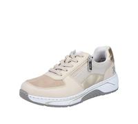 Rieker Damen Low-Top Sneaker 53101, Frauen Halbschuhe, lose Einlage,straßenschuhe,Strassenschuhe,Sportschuhe,Freizeitschuhe,beige (60),43 EU / 9 UK