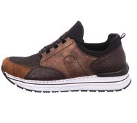 Rieker Damenschuhe Sportliche Schnürer reh/schwarz-bronze/nougat/antik/schwarz schwarz-bronze/nougat/schwarz - Gr. - 36