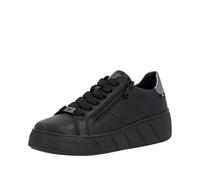 Rieker Damenschuhe Sportliche Schnürer schwarz/altsilber schwarz/altsilber - Gr. - 41