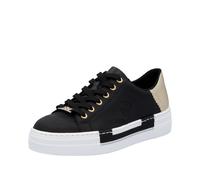Rieker Damenschuhe Sportliche Schnürer schwarz/lightgold/schwarz schwarz/lightgold/schwarz - Gr. - 36