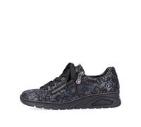 Rieker Damenschuhe Sportliche Schnürer schwarz-metallic schwarz-metallic - Gr. - 41