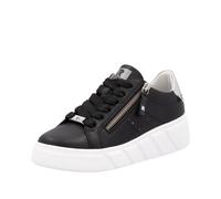 Rieker Damenschuhe Sportliche Schnürer schwarz/perlmutt/schwarz schwarz/perlmutt - Gr. - 38