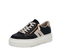 Rieker Damen Low-Top Sneaker M1912, Frauen Halbschuhe,Laufschuhe,straßenschuhe,Strassenschuhe,Sportschuhe,Freizeitschuhe,schwarz (00),37 EU / 4 UK