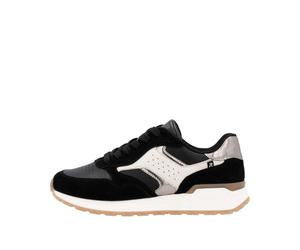Rieker Damenschuhe Sportliche Schnürer schwarz/schwarz/offwhite/altsilber/schwa schwarz/offwhite/altsilber - Gr. - 38
