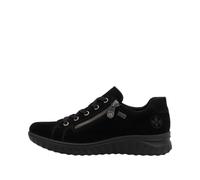 Rieker Damenschuhe Sportliche Schnürer schwarz/schwarz schwarz - Gr. - 40
