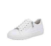 Sneaker RIEKER, Damen, Gr. 39, weiß, Leder, Schuhe Sneaker, mit Memosoft-Innensohle, Freizeitschuh, Halbschuh, Schnürschuh, Topseller (30543422-39) weiß
