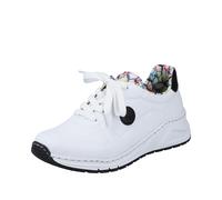 Rieker Damenschuhe Sportliche Schnürer weiss/schwarz/weiss-multi weiss/schwarz/weiss-multi - Gr. - 36