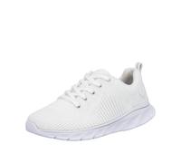 Sneaker RIEKER, Damen, Gr. 36, weiß, Textil, Schuhe Sneaker, mit leichter Laufsohle, Freizeitschuh, Halbschuh, Schnürschuh (98680727-36) weiß