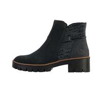 Rieker Damenschuhe Stiefeletten Reißverschluss Blau Freizeit, Schuhgröße:41 EU