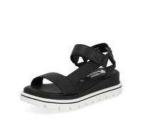 Rieker Evolution Damen Plateausandalen W1651, Frauen Sandalen,Strandschuhe,Plateausandaletten,Dicke Sohle,bequem,schwarz (00),39 EU / 6 UK