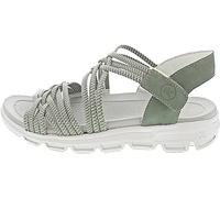 Rieker EVOLUTION Damen Sandaletten V8400, Frauen Sandalen,sommersandalen,bequem,sommerschuhe,freizeitschuhe,offene,schuhe,strandschuhe,grün (52),42 EU / 8 UK