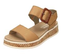 Rieker Evolution Damen Sandaletten W0800, Frauen Sandalen,Strandschuhe,Sommersandalen,bequem,flach,Sommerschuhe,Freizeitschuhe,offene,beige (60),41 EU / 7.5 UK