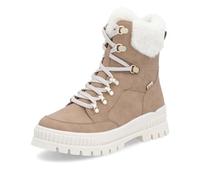 Rieker Damen Schnürstiefeletten W2174 – wasserabweisend, riekerTEX, lose Einlage – Beige 36 EU