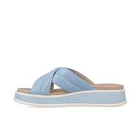 Rieker Evolution Damen Slipper W0802, Frauen Slip On,Mokassins,Halbschuhe,Slides,Schlupfschuhe,schluepfschuhe,Loafer,Slip-ons,offener,blau (10),42 EU / 8 UK