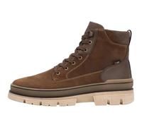 Winterstiefelette RIEKER EVOLUTION, Herren, Gr. 46, braun (dunkelbraun), Leder, Lederimitat, sportlich, Schuhe, Plateaustiefel, Schnürstiefel mit wasserabweisender TEX-Membran (28573034-46) dunkelbrau
