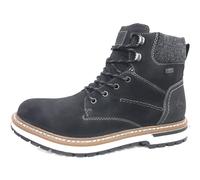 Rieker Stiefelette Lederimitat/Textil Schwarz/Grau Warmfutter