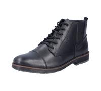 Schnürstiefelette RIEKER, Herren, Gr. 45, schwarz, Glattleder, unifarben, Schuhe Schnürstiefelette, Schnürboots mit wasserabweisender riekerTEX-Membran (18489565-45) schwarz
