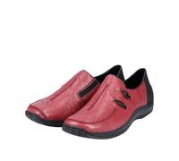 Rieker Flache Damenschuhe L1751, Wine Schwarz, 41 EU