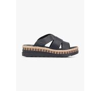 Rieker Flache Pantolette Schwarz, Damen, Größe: 40, Material: Synthetik