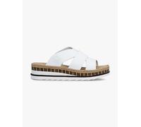 Rieker Flache Pantolette Weiß, Damen, Größe: 42, Material: Synthetik