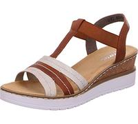 Rieker Damen Frühjahr/Sommer V38A1 Geschlossene Sandalen, Braun (Perle/Cayenne/White-Silver 60), 39 EU