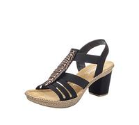 Rieker Frühjahr/ Sommer, Damen Sandalen, Schwarz (Schwarz 00), 41 EU (7.5 UK)