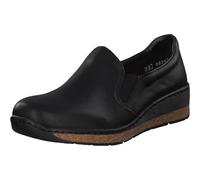 Rieker Slipper Leder Antistress Gummizug schwarz