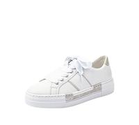 Rieker Frühjahr/Sommer, Damen Sneaker, Weiß (Weiss/Fog-Silver/ 81 42 EU (8 UK)