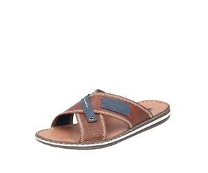 Rieker Frühjahr/Sommer, Herren Pantoletten, Braun (Marron/Denim 25), 44 EU (9.5 UK)