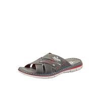 Rieker Pantolette, mit Logoschriftzügen 42 grau Herren Pantoletten Offene Schuhe Pantolette 42 grau