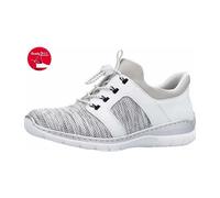 Rieker Damen Low-Top Sneaker M1912, Frauen Halbschuhe,Laufschuhe,straßenschuhe,Strassenschuhe,Sportschuhe,Freizeitschuhe,schwarz (00),37 EU / 4 UK