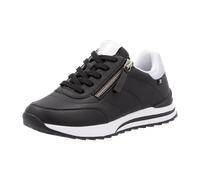 Rieker Damen Low-Top Sneaker W2402, Frauen Halbschuhe, lose Einlage,Freizeitschuhe,Laufschuhe,straßenschuhe,Sportschuhe,schwarz (00),37 EU / 4 UK