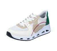 Rieker Damenschuhe Sportliche Schnürer offwhite/sportweiss/cliff/smaragd offwhite/sportweiss/smaragd - Gr. - 38