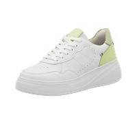 Rieker Damen Plateau Leder Sneaker Weiß Kombi EU 41