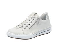 Rieker Damen Low-Top Sneaker L7250, Frauen Halbschuhe, lose Einlage,straßenschuhe,Strassenschuhe,Sportschuhe,Freizeitschuhe,Weiss (80),43 EU / 9 UK
