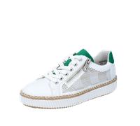 Rieker Damen Low-Top Sneaker M2945, Frauen Halbschuhe,lose Einlage,schnürschuhe,schnürer,Plateausohle,straßenschuhe,Weiss Kombi (80),41 EU / 7.5 UK