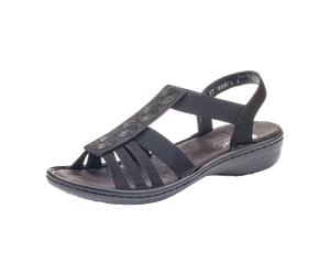 Rieker FSK Damen Sandalen 60870-00 schwarz FS 2020 für Damen, schwarz, Größe 36 EU