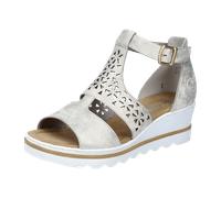Rieker Damen Keilsandalen 67481, Frauen Sandalen,Wedge-Heel,Sommerschuhe,Freizeitschuhe,offene Schuhe,Strandschuhe,hoch,beige (60),42 EU / 8 UK