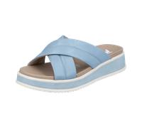Rieker Evolution Damen Slipper W0802, Frauen Slip On,Loafer,Slip-ons,freitzeitschuhe,offener,einschlupf,Slipper,Halbschuhe,Slides,blau (10),40 EU / 6.5 UK