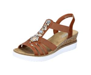 Rieker FSK Damen Sandalen für Damen, braun, Größe 40 EU