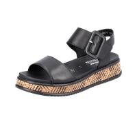 Rieker Damen Sandale EVOLUTION - extraweiches Fußbett, Klettschuh - Schwarz Größe 36