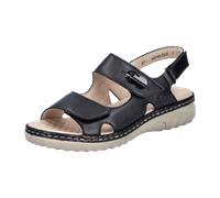 Rieker Damen Klassische Sandalen 60462, Frauen Sandalen,Sommerschuhe,Freizeitschuhe,offene Schuhe,Strandschuhe,schwarz (00),39 EU / 6 UK