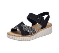 Rieker FSK Damen Sandalen für Damen, schwarz, Größe 41 EU