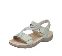 Rieker Damen Sandalen 64870 klassische offene Sommerschuhe Grün Gr. 41