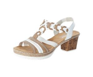 Rieker FSK Damen Sandalen V2975-61 beige/weiss FS 2021 für Damen, beige, Größe 41 EU
