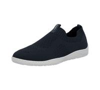 Slip-On Sneaker RIEKER, Herren, Gr. 41, nachtblau, Textil, unifarben, Schuhe, Slipper, Schlupfschuh, Freizeitsneaker mit leichter Laufsohle (15528023-41) nachtblau