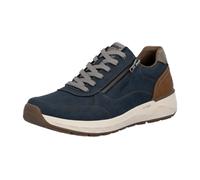 Rieker Sneaker 11504 – Herren, Lederimitat, dunkelblau, seitlicher Reißverschluss, Gr. 43