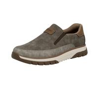 Slip-On Sneaker RIEKER, Herren, Gr. 44, taupe, braun, Lederimitat, Schuhe, Slipper, Halbschuh, Freizeitsneaker mit Kontrastbesatz (93521401-44) taupe, braun