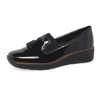 Rieker Gleam Womens Tassel Loafers 38 EU Schwarz Lack